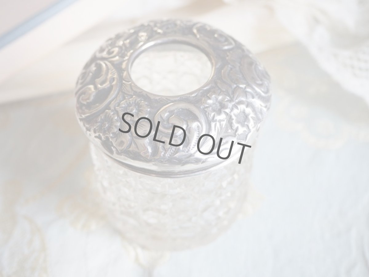 画像6: シルバー刻印ガラスのハットピン入れ/1901年イギリス (6)