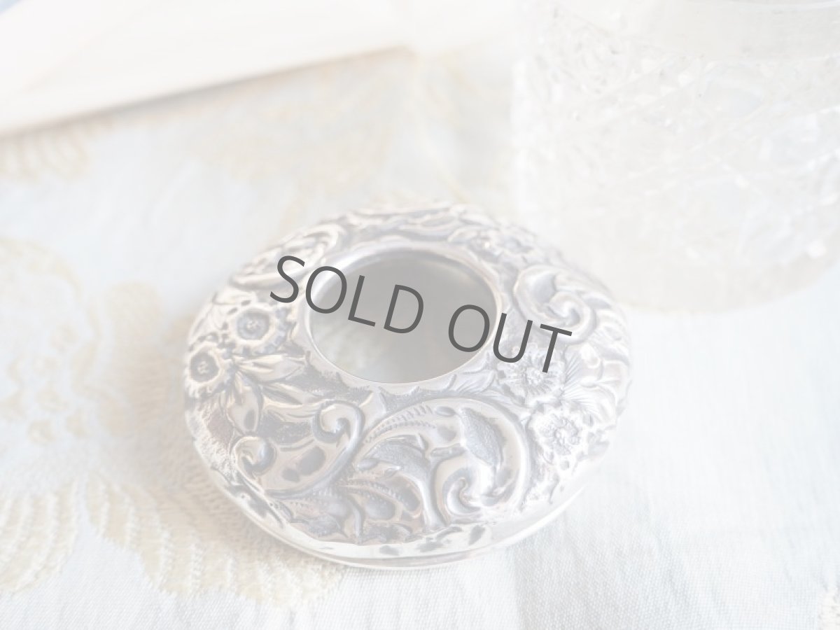 画像10: シルバー刻印ガラスのハットピン入れ/1901年イギリス (10)