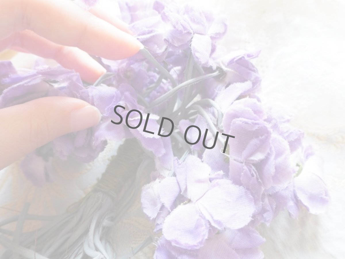 画像12: スミレの布花華やかな花束/コサージュパーツ (12)