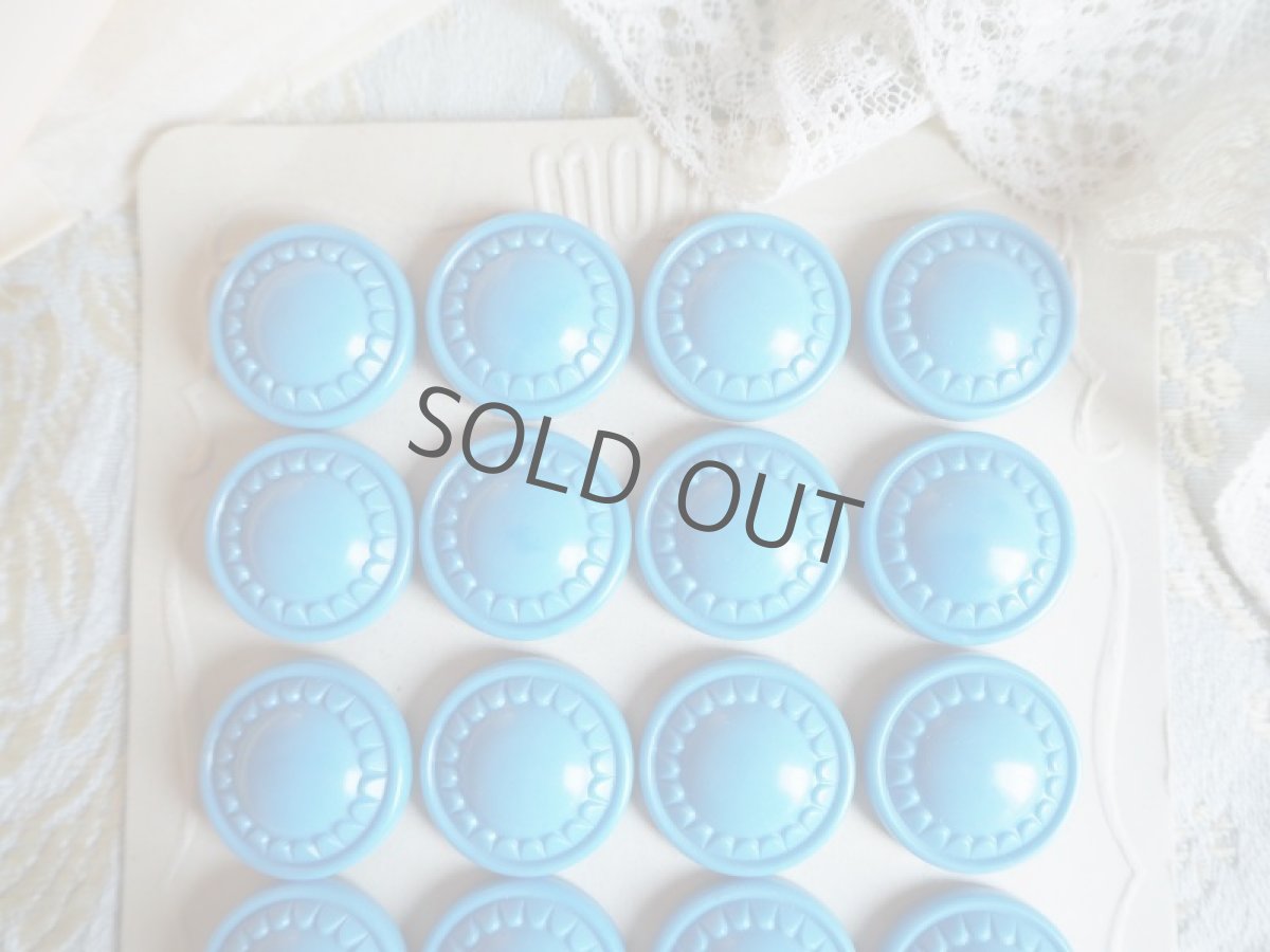 画像2: アール・デコ青いプラスチック製ボタン (2)