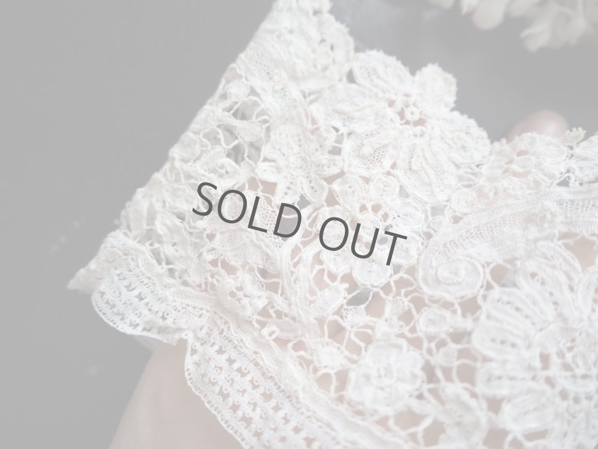 画像8: ブリュッセルデュシャスレースの腕飾り/レース端切れ (8)