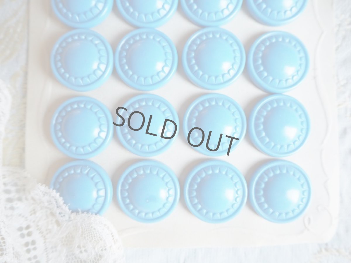 画像3: アール・デコ青いプラスチック製ボタン (3)