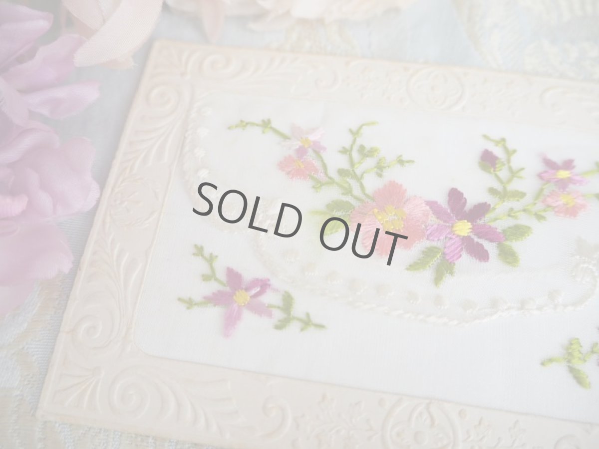 画像2: 小花刺繍のカード／封筒形 (2)