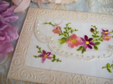 画像2: 小花刺繍のカード／封筒形 (2)