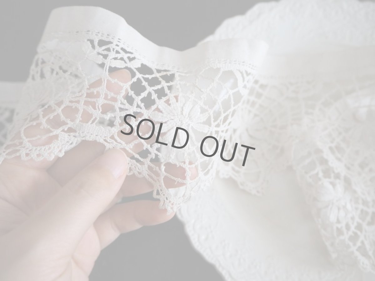 画像11: 手仕事リネンレース/端切れ (11)