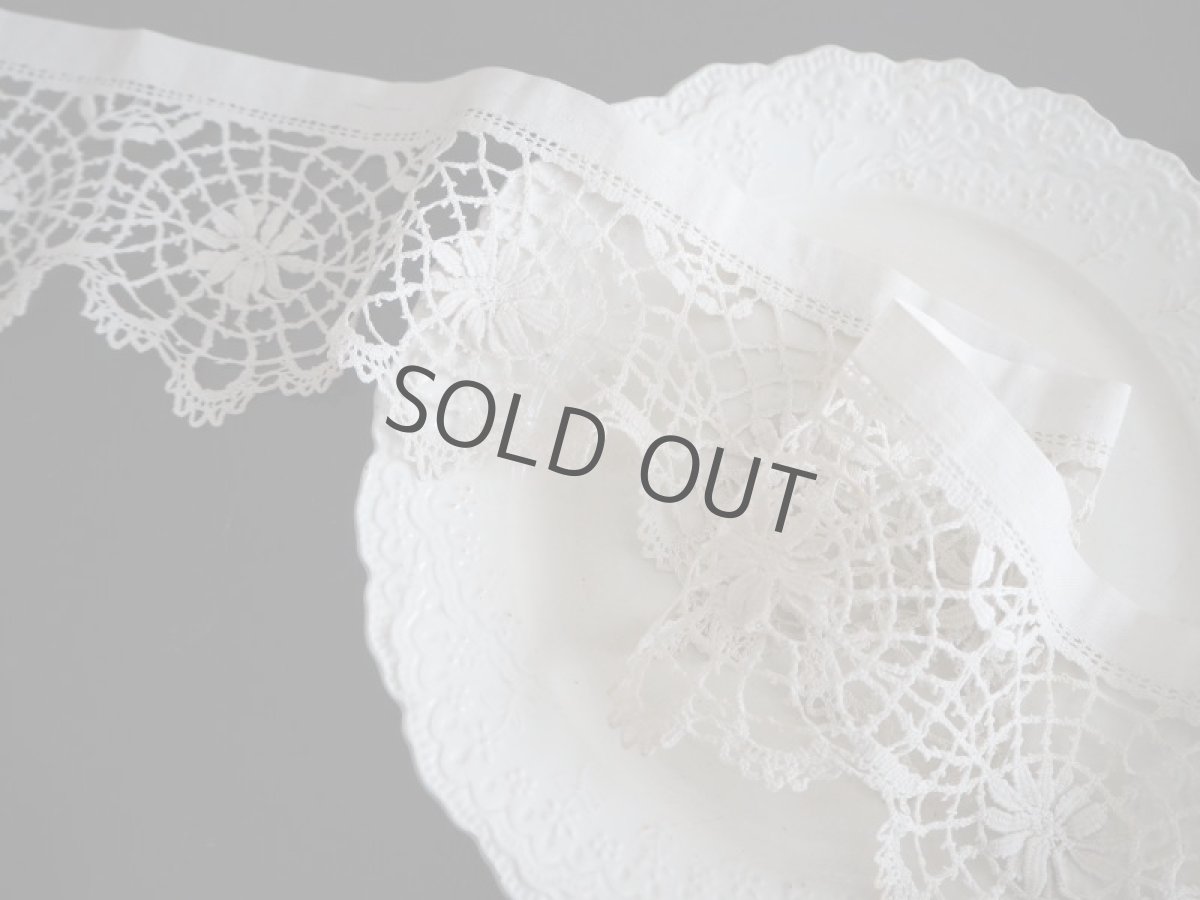 画像8: 手仕事リネンレース/端切れ (8)