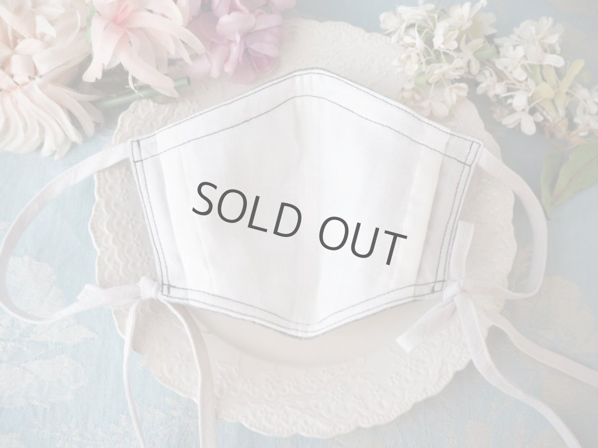 画像4: ロゼッティ布マスク/whiteリボン/Rosetta Grotti (4)