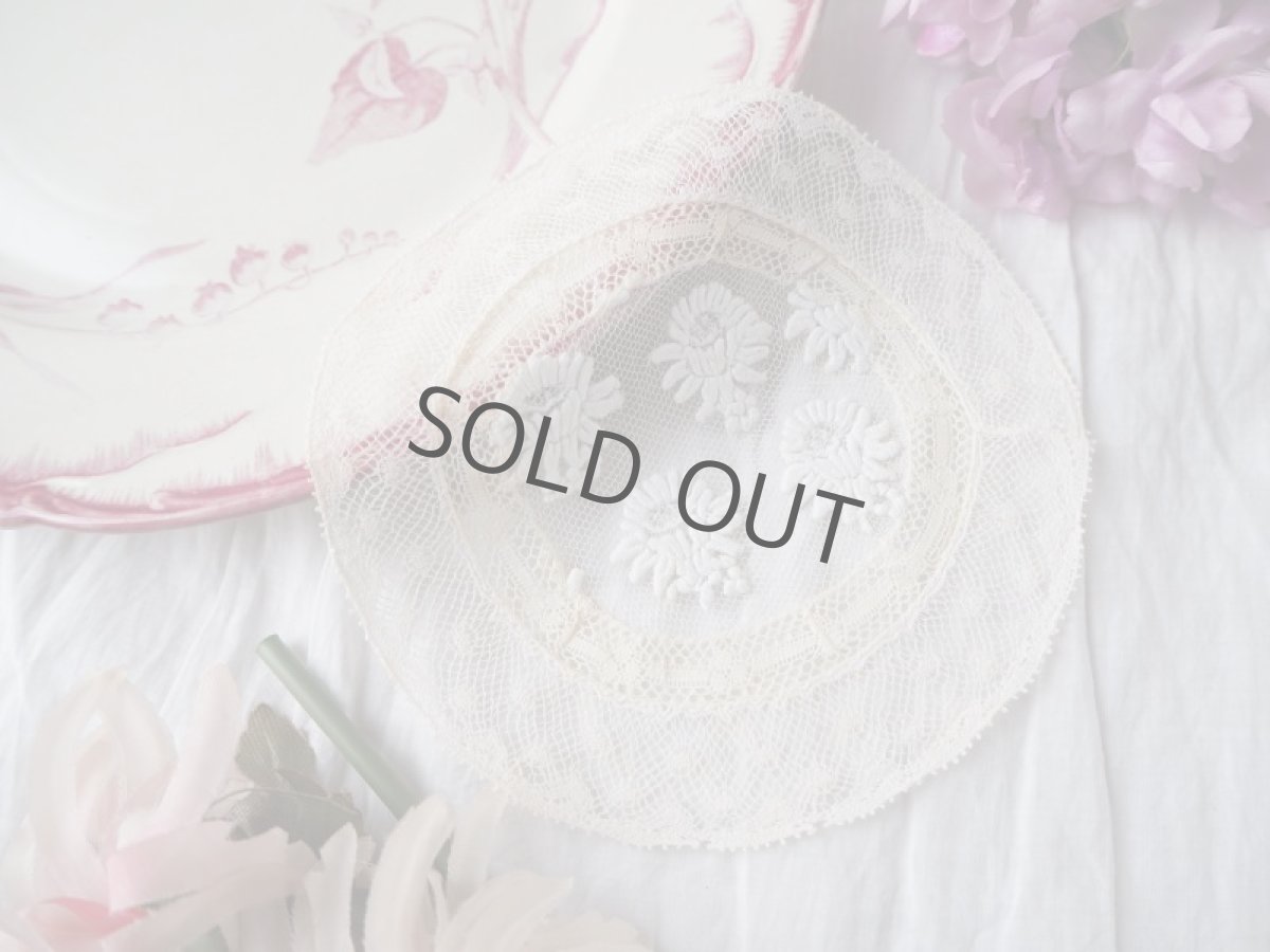 画像4: 手仕事刺繍パッチワークドイリー (4)