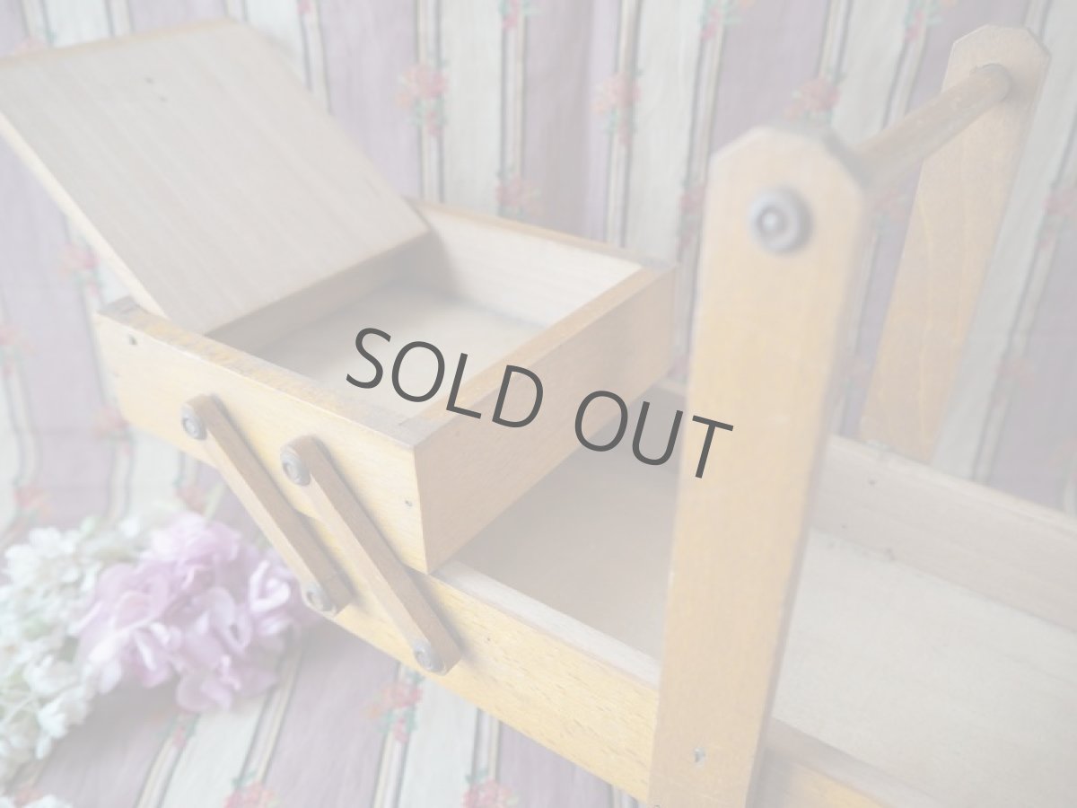 画像10: 小さな木製ソーイングBOX／子供用 (10)