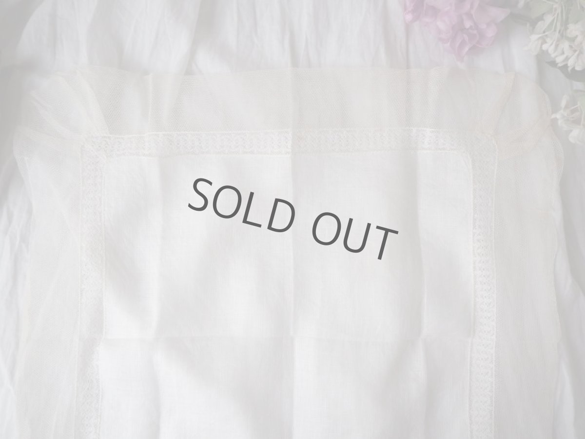 画像2: チュールと綿ローンのハンカチーフ (2)