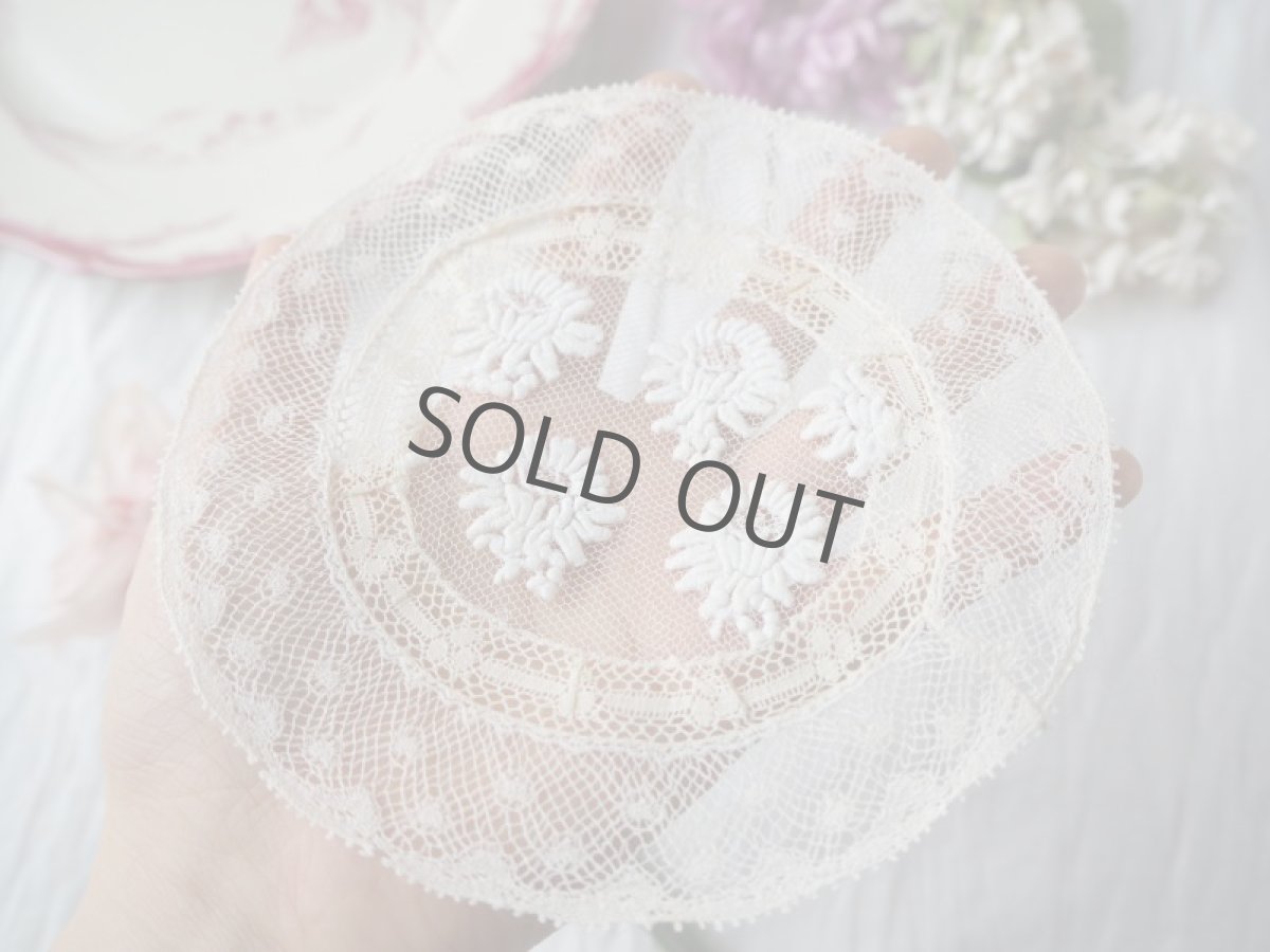 画像7: 手仕事刺繍パッチワークドイリー (7)