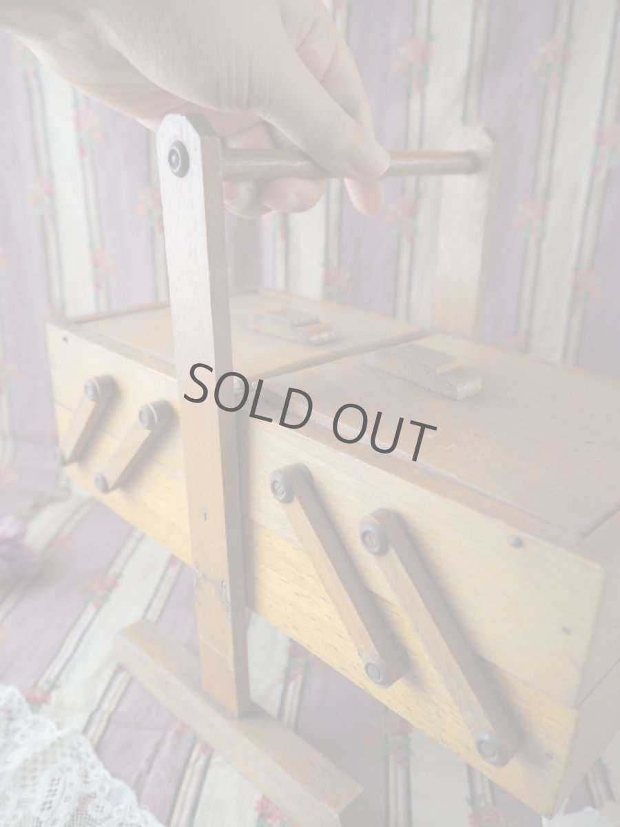 画像19: 小さな木製ソーイングBOX／子供用 (19)