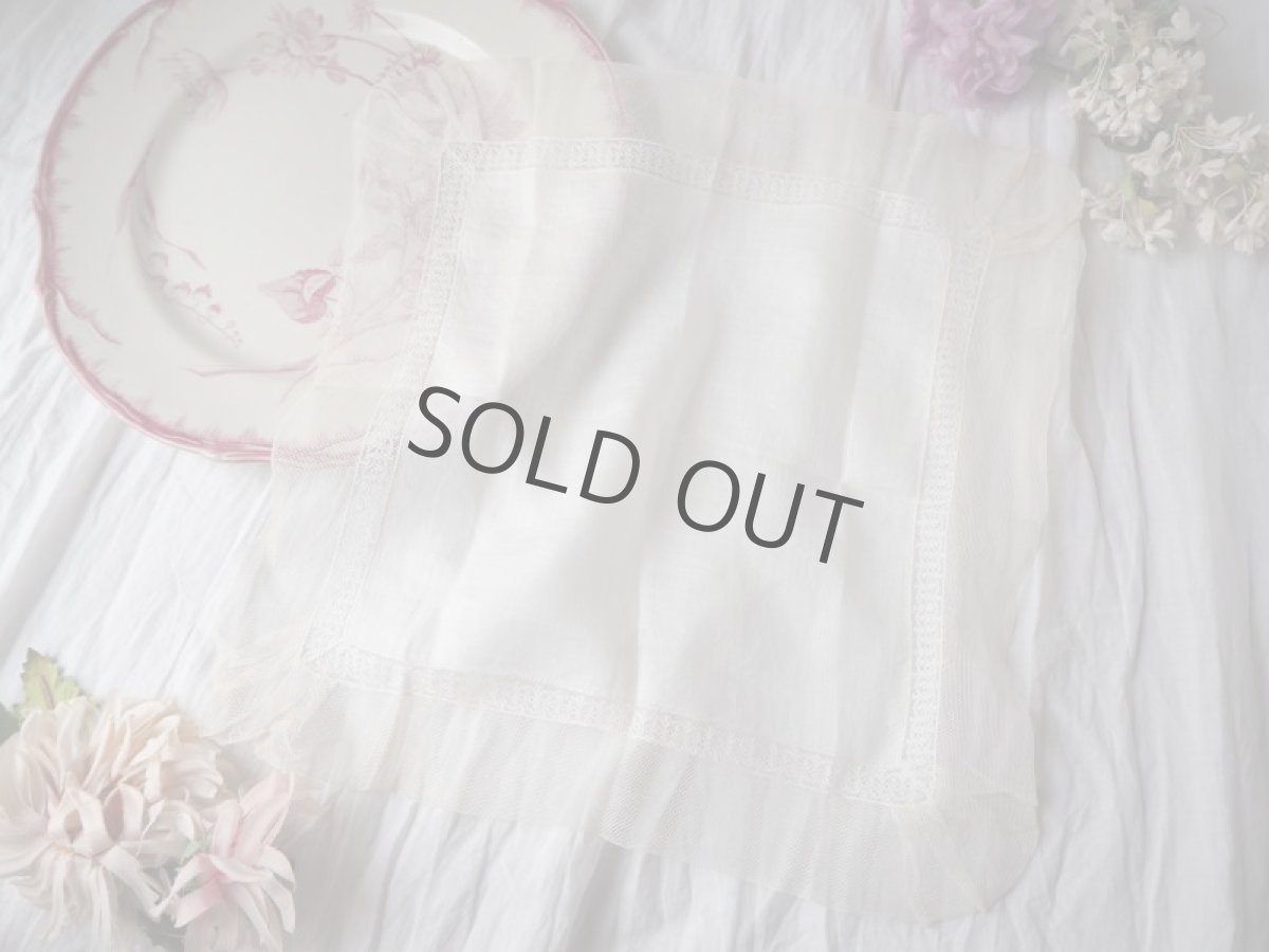 画像8: チュールと綿ローンのハンカチーフ (8)