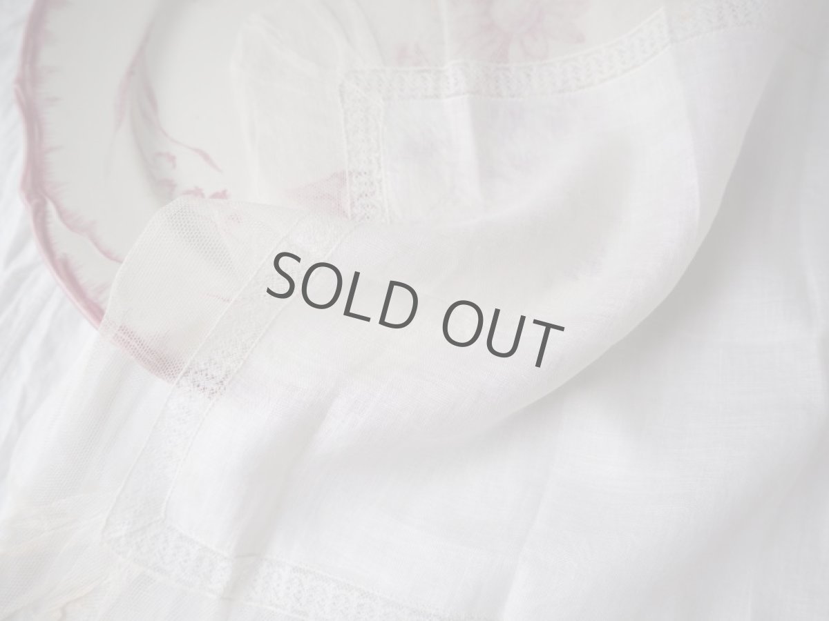 画像9: チュールと綿ローンのハンカチーフ (9)