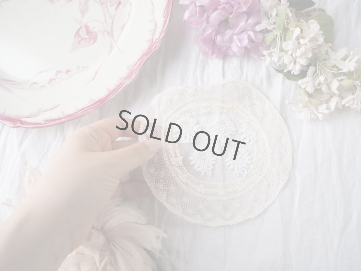 画像6: 手仕事刺繍パッチワークドイリー (6)