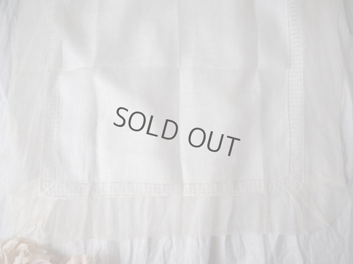 画像3: チュールと綿ローンのハンカチーフ (3)