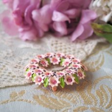 画像4: ロマンチックきらきらピンクの小花のブローチ&イヤリングセット (4)