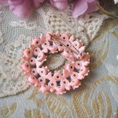 画像6: ロマンチックきらきらピンクの小花のブローチ&イヤリングセット (6)