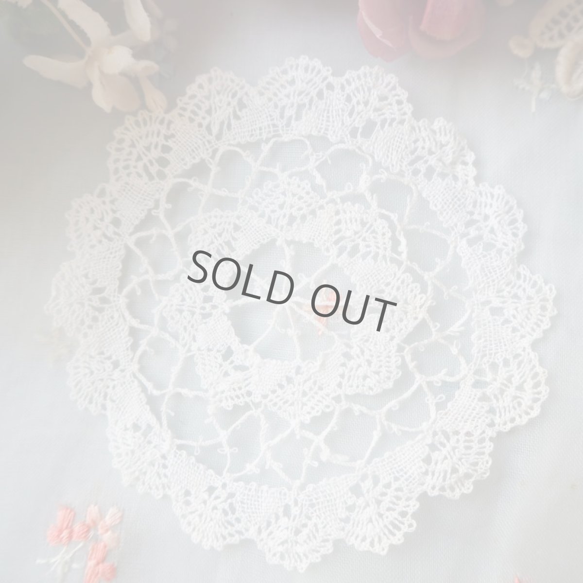 画像3: 小さな花の刺繍パッチワーク、ボビンレースのモチーフレース(3種類) (3)