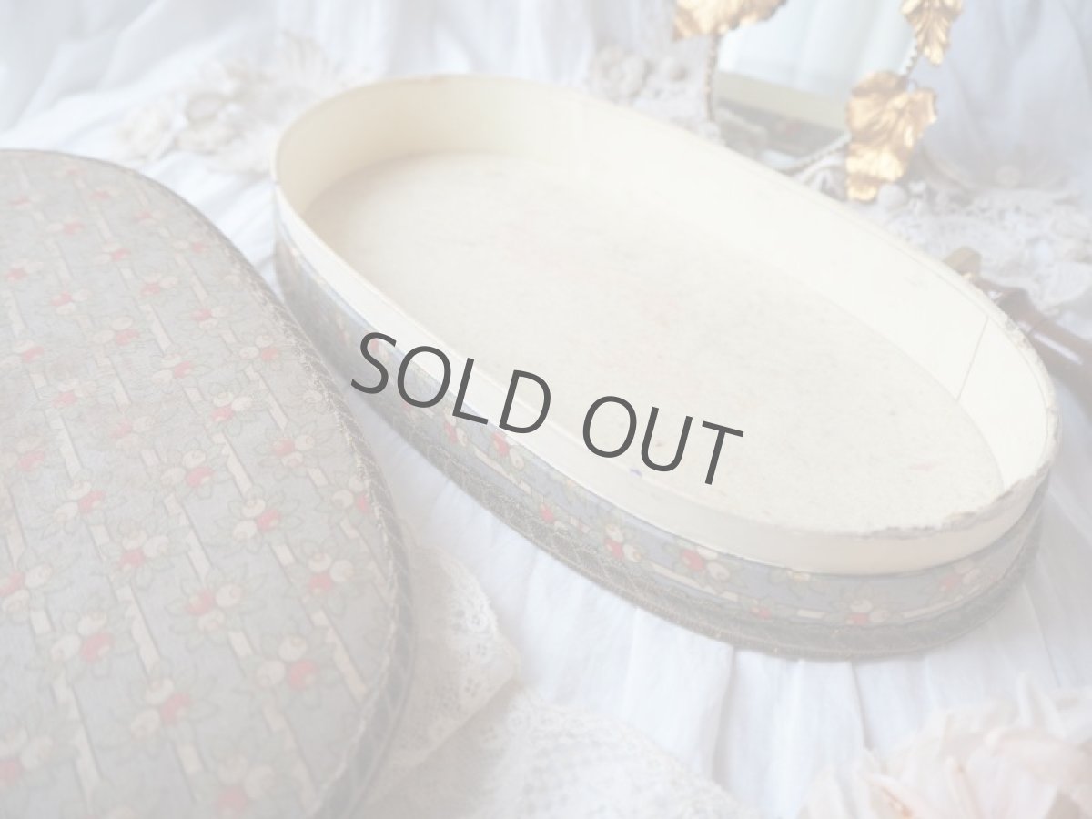 画像12: 布箱カルトナージュBOX/楕円形小花柄 (12)