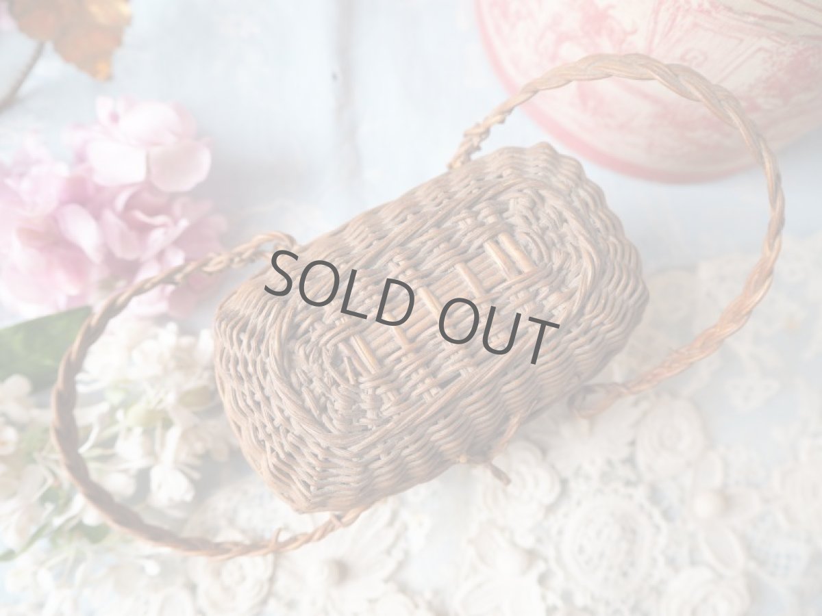 画像6: ドール用蓋付き小さなパニエ/籐製バスケット (6)