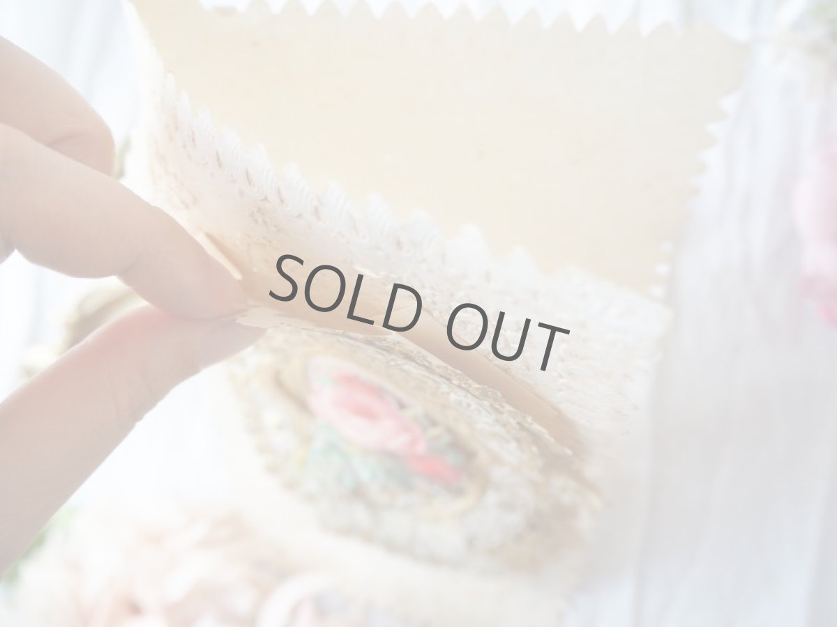 画像8: レースペーパーとエンボスのクロモカード／薔薇とシルク (8)