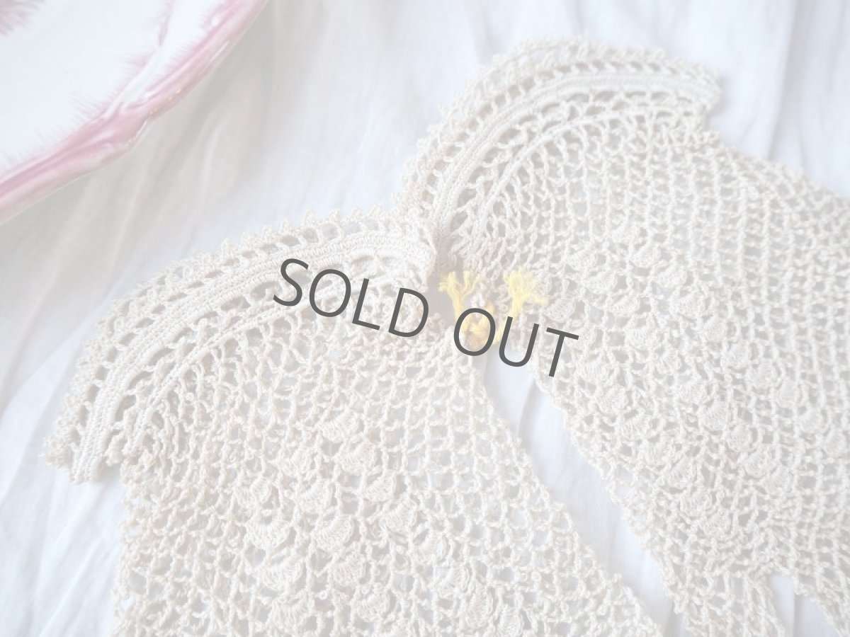 画像3: 手仕事クロシェ手袋/生成り子供用 (3)