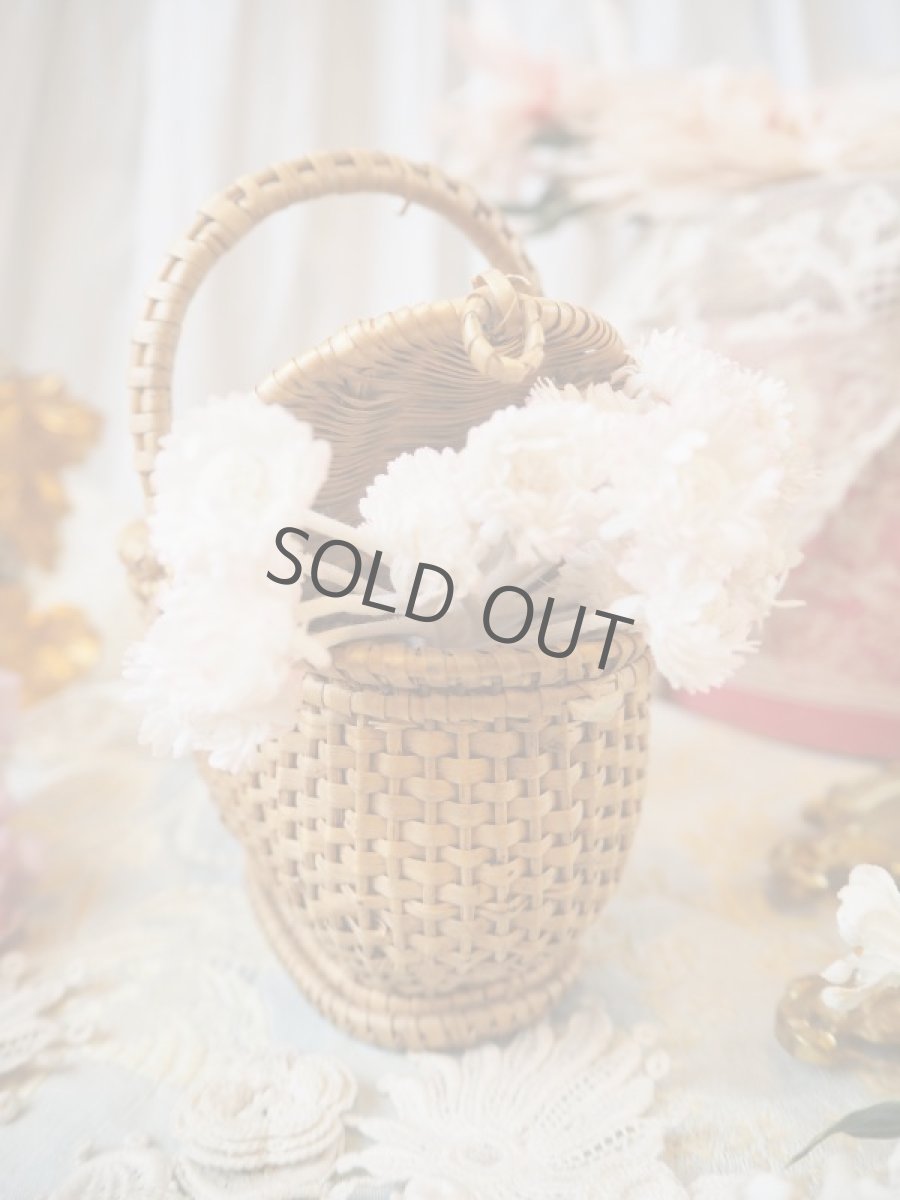 画像11: ドール用楕円形の小さなパニエ/蓋が両開きのバスケット (11)