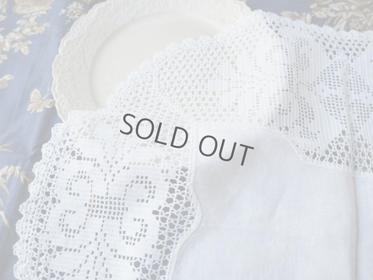 画像12: 手仕事クロシェのドイリーレース楕円形 (12)