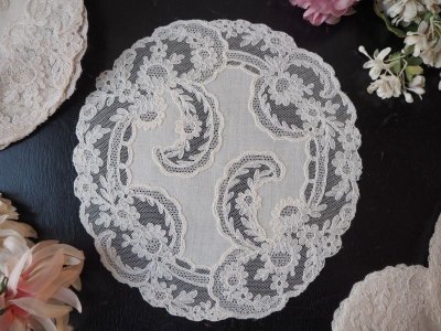 画像1: Alancon lace のドイリー3種/1940年代