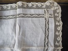 画像6: 極薄シルクに刺繍のモノグラムハンカチ (6)