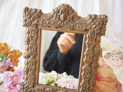 画像3: 天使と花のロココ柄ミラー／小さめの鏡