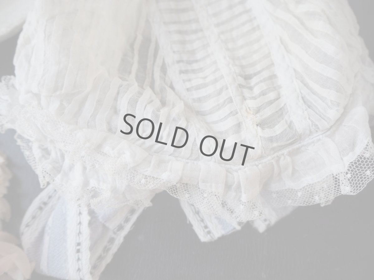 画像2: たっぷりピンタックトレースのベビーボネ (2)