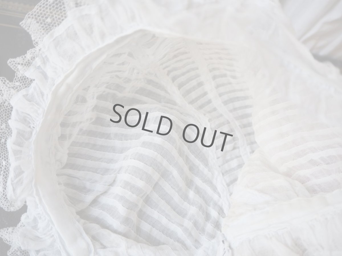 画像9: たっぷりピンタックトレースのベビーボネ (9)