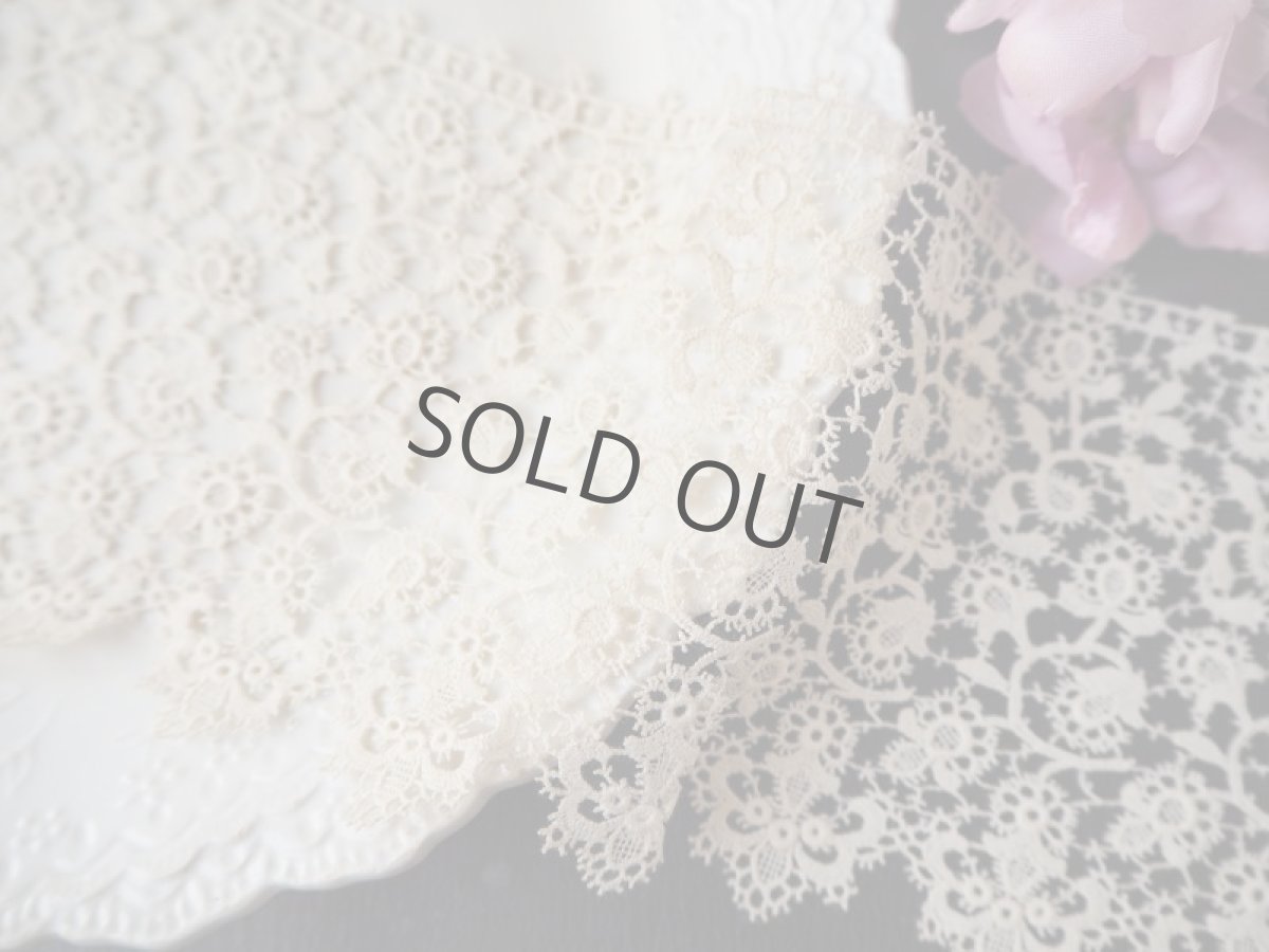 画像5: 繊細な連続模様モチーフ繋ぎレースのハギレ (5)