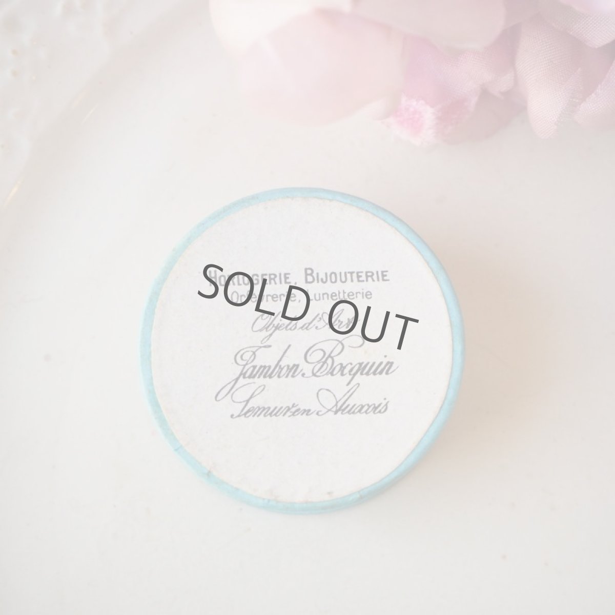 画像2: 古い時計屋さんの丸いジュエリーBOX/紙箱 (2)