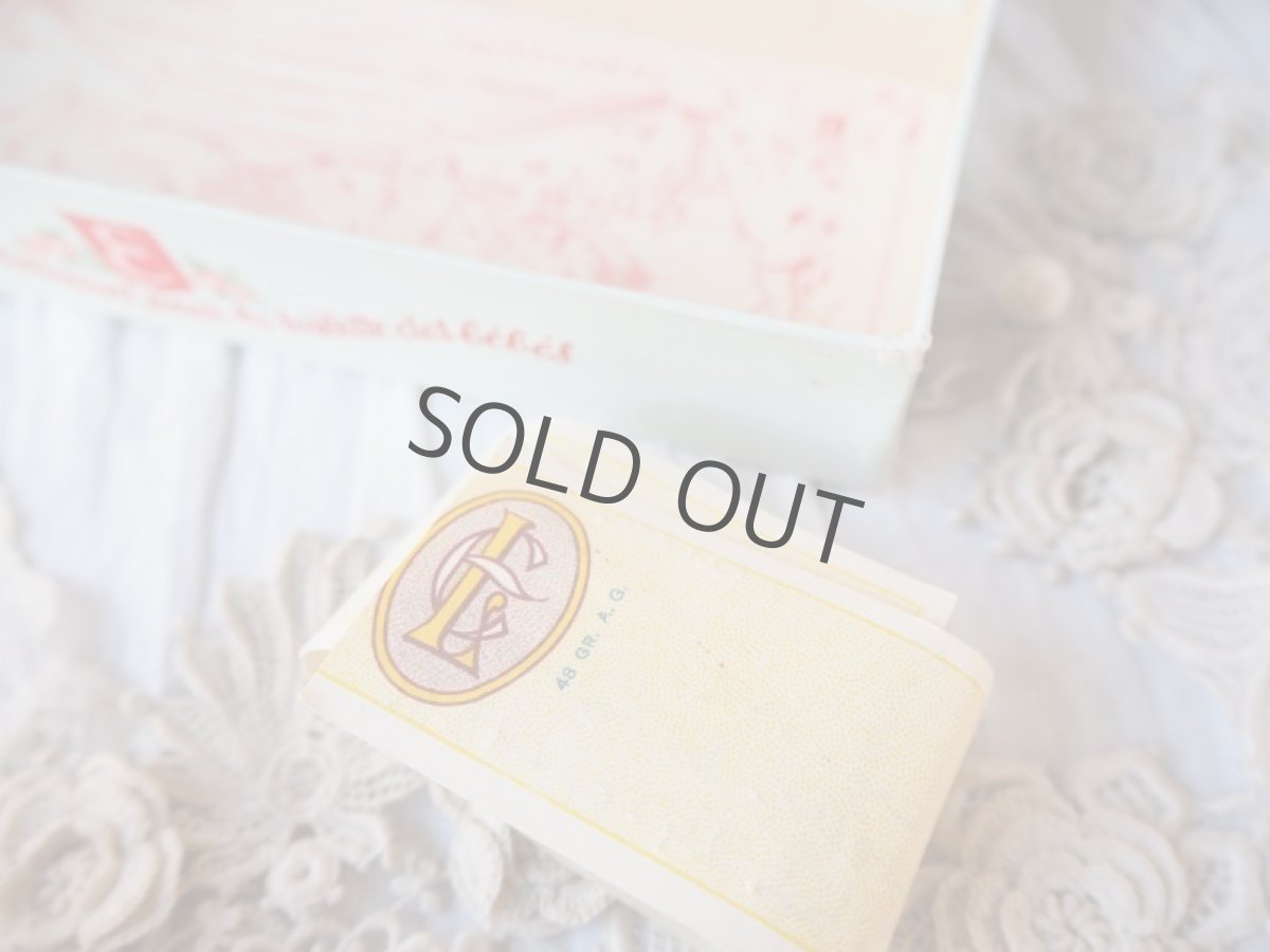 画像13: 古いローズサボンの紙箱/天使とピンクのリボン (13)