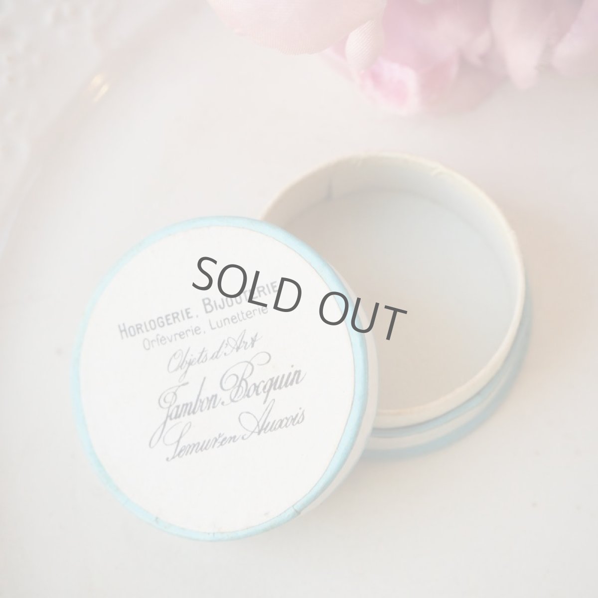 画像3: 古い時計屋さんの丸いジュエリーBOX/紙箱 (3)