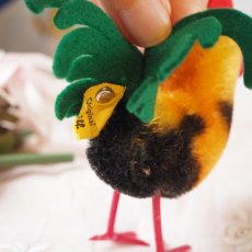 画像10: シュタイフ社製カラフルなニワトリ/フェルトの鶏冠、尾羽 (10)