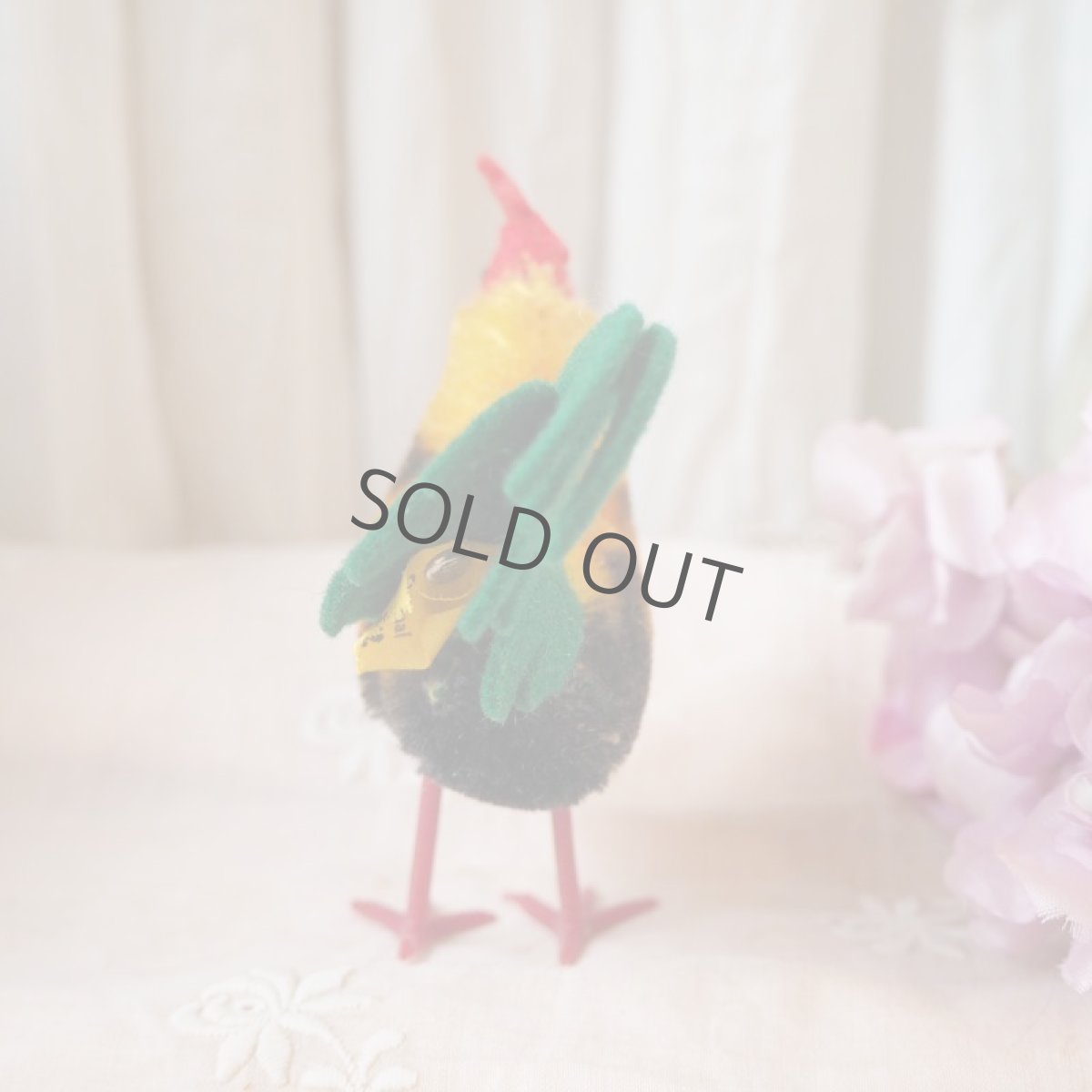 画像4: シュタイフ社製カラフルなニワトリ/フェルトの鶏冠、尾羽 (4)