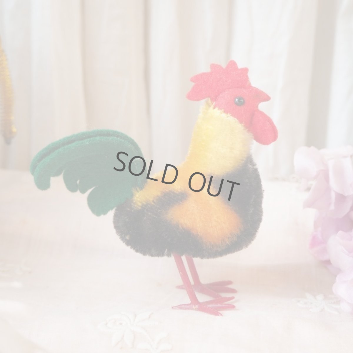 画像5: シュタイフ社製カラフルなニワトリ/フェルトの鶏冠、尾羽 (5)