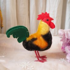 画像5: シュタイフ社製カラフルなニワトリ/フェルトの鶏冠、尾羽 (5)