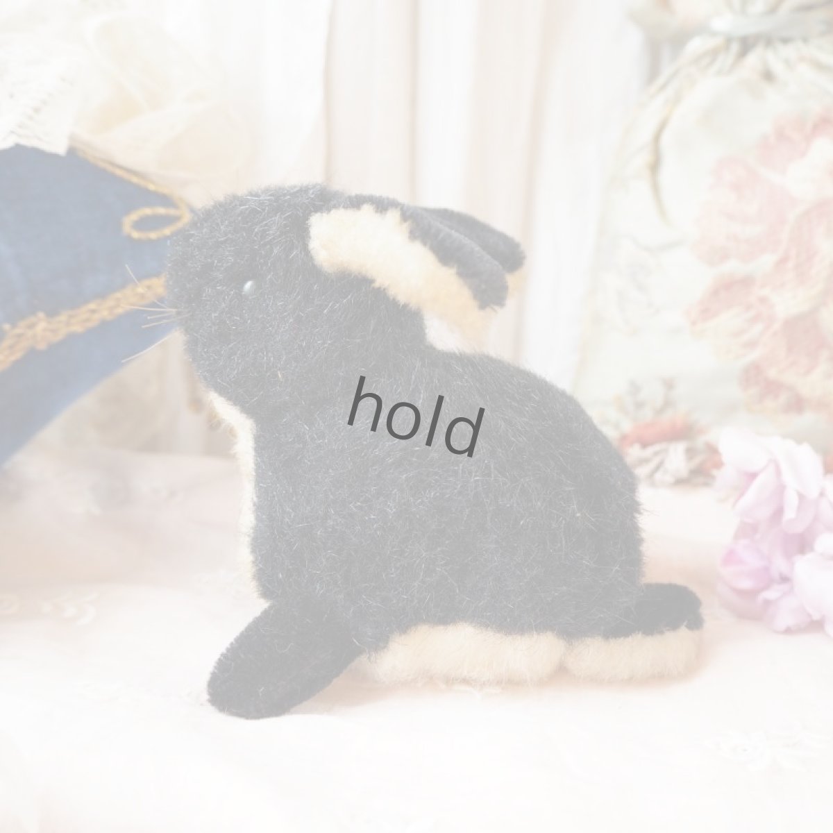 画像3: シュタイフ社製黒うさぎ/青い目 (3)