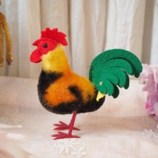 画像3: シュタイフ社製カラフルなニワトリ/フェルトの鶏冠、尾羽 (3)
