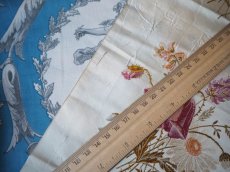 画像16: 1800年代後期のシルク生地に繊細な花の刺繍/幅広リボン（カット販売） (16)