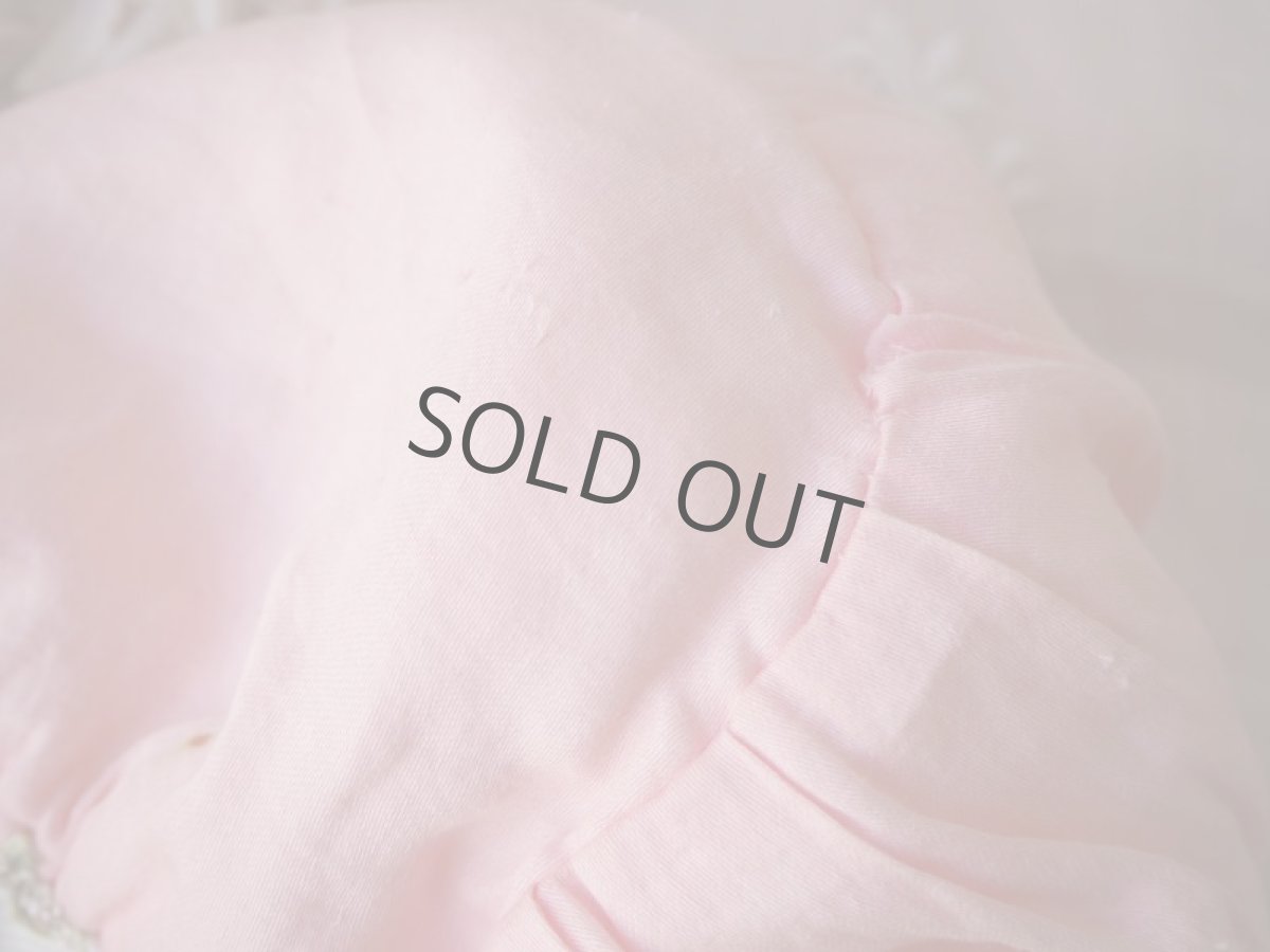 画像9: ピンク色小さなベビーボネ/ロココリボン飾り (9)