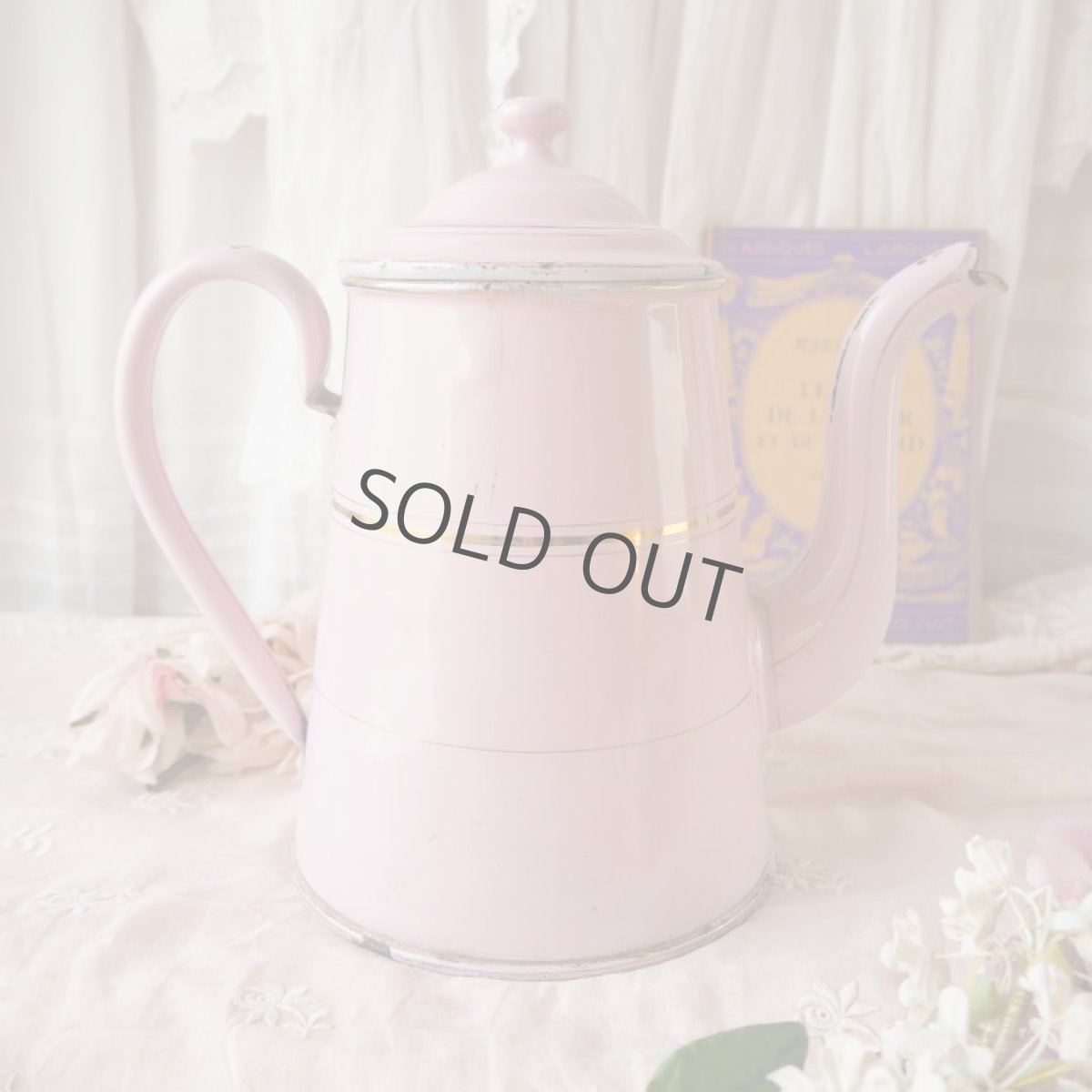 画像3: ピンク色のホーロー/コーヒーポット (3)