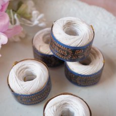 画像5: Chinois白い糸巻きリネン糸/デッドストック品 (5)