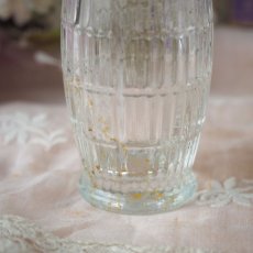 画像6: 古いガラス製の広口小瓶/樽形ライン (6)