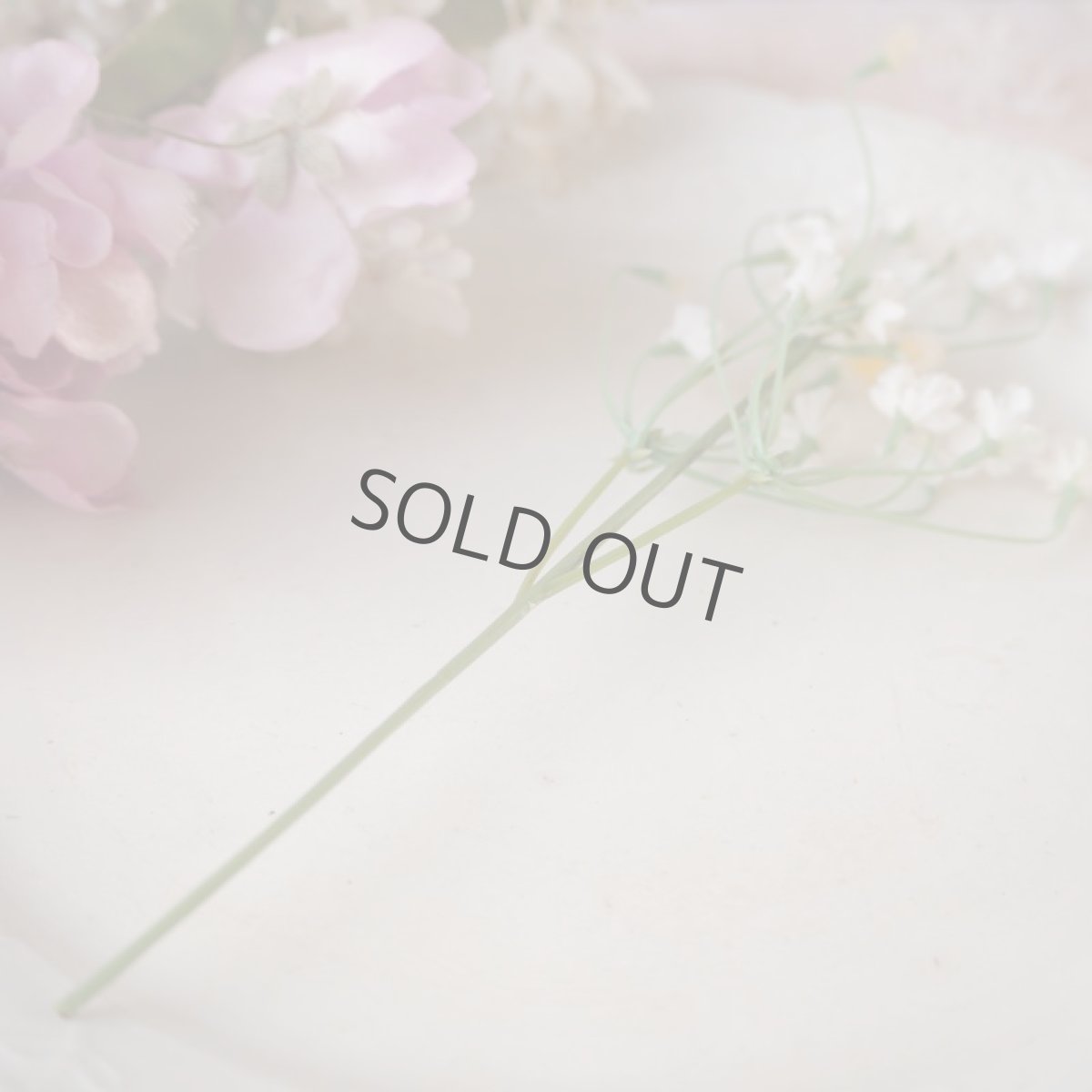 画像4: 布花小さな白い小花の飾り (4)